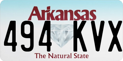 AR license plate 494KVX