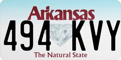 AR license plate 494KVY