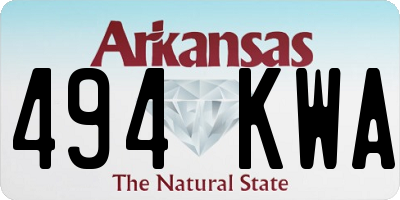 AR license plate 494KWA