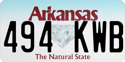 AR license plate 494KWB