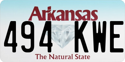 AR license plate 494KWE