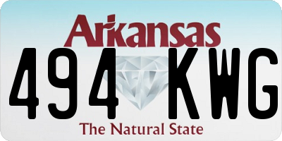AR license plate 494KWG