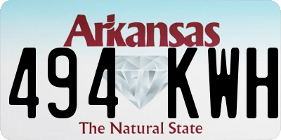 AR license plate 494KWH