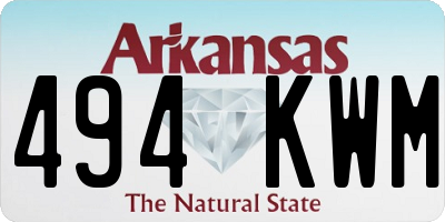 AR license plate 494KWM
