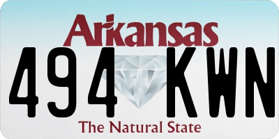 AR license plate 494KWN