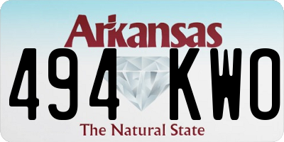 AR license plate 494KWO