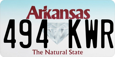 AR license plate 494KWR