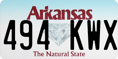 AR license plate 494KWX