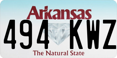 AR license plate 494KWZ
