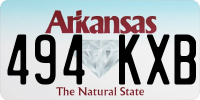 AR license plate 494KXB