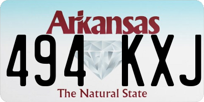 AR license plate 494KXJ