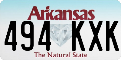AR license plate 494KXK