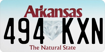 AR license plate 494KXN