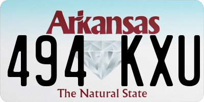AR license plate 494KXU