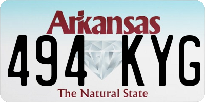 AR license plate 494KYG