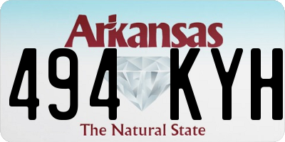 AR license plate 494KYH