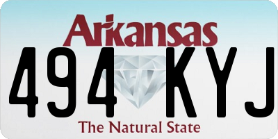 AR license plate 494KYJ