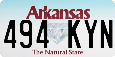 AR license plate 494KYN