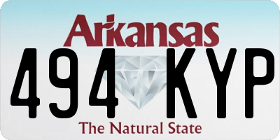 AR license plate 494KYP