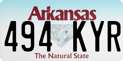 AR license plate 494KYR