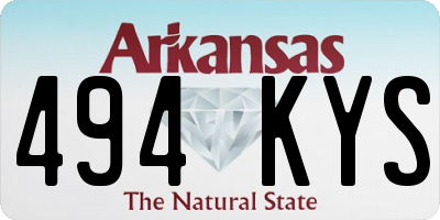 AR license plate 494KYS