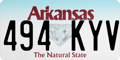AR license plate 494KYV