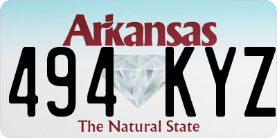 AR license plate 494KYZ