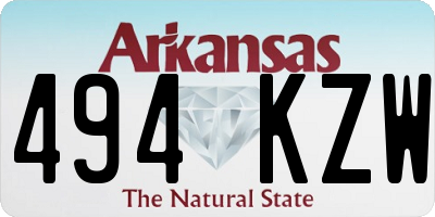 AR license plate 494KZW