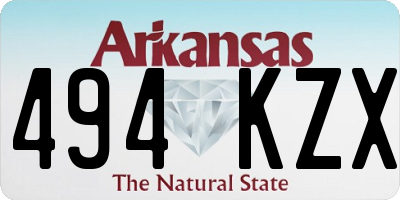 AR license plate 494KZX