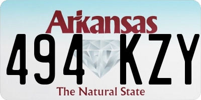 AR license plate 494KZY