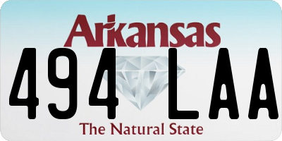 AR license plate 494LAA