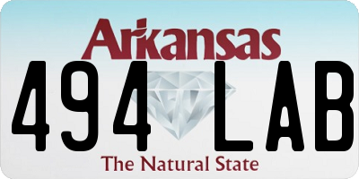 AR license plate 494LAB