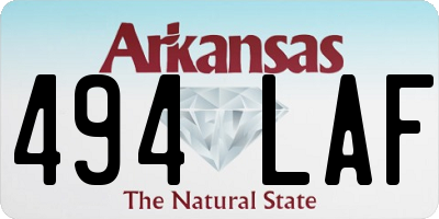 AR license plate 494LAF