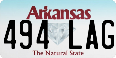 AR license plate 494LAG