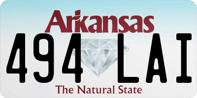 AR license plate 494LAI