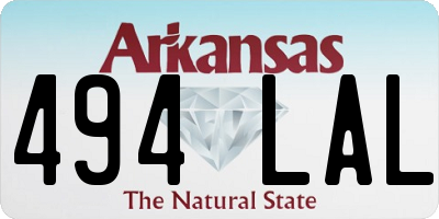 AR license plate 494LAL