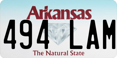 AR license plate 494LAM