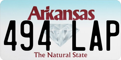 AR license plate 494LAP