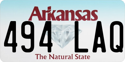 AR license plate 494LAQ