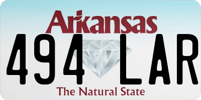 AR license plate 494LAR