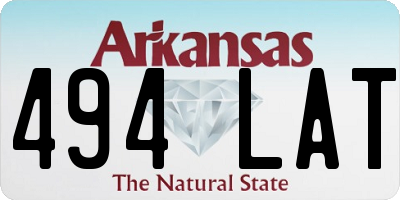 AR license plate 494LAT