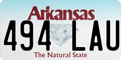 AR license plate 494LAU