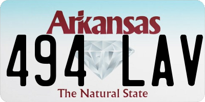 AR license plate 494LAV