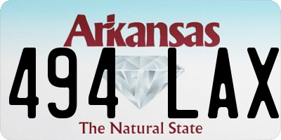 AR license plate 494LAX