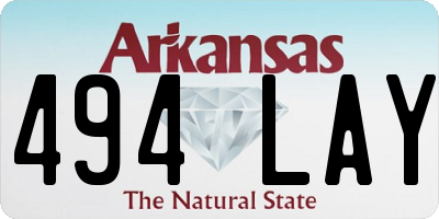 AR license plate 494LAY