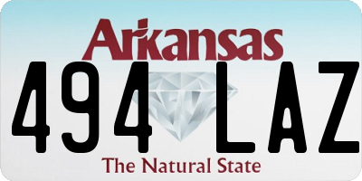 AR license plate 494LAZ