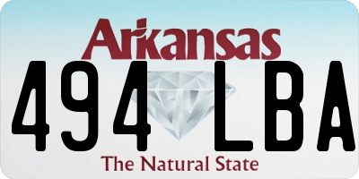 AR license plate 494LBA
