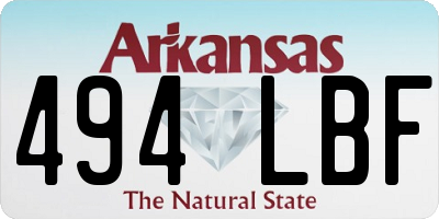 AR license plate 494LBF