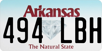 AR license plate 494LBH