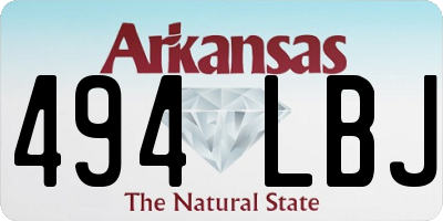 AR license plate 494LBJ